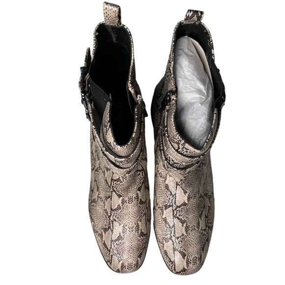 Kenneth Cole Snakeskin Design Ankle Boots - Salt Biker Jewel size 7 1/2 M - Picture 2 of 7